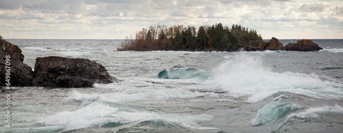 Waves On Lake Superior Near Wawa; Ontario, Canada photo