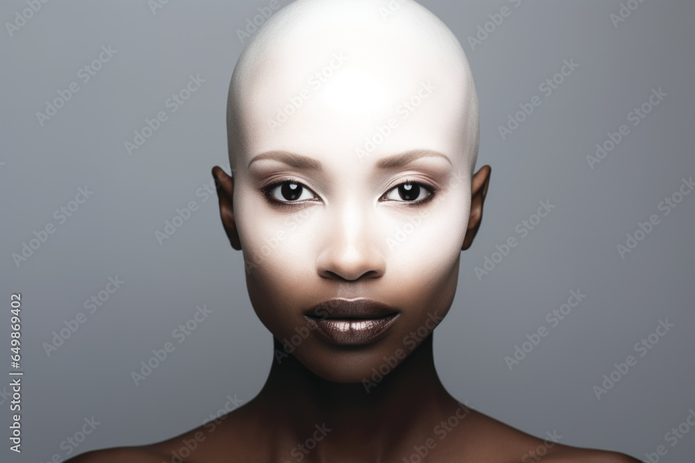 Black and white woman. African american and Caucasian woman beauty face portrait Black and white woman. African american and Caucasian woman beauty face portrait