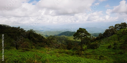 Landscape And A Cloudy Sky; Mae Hia, Chiang Mai Province, Thailand photo