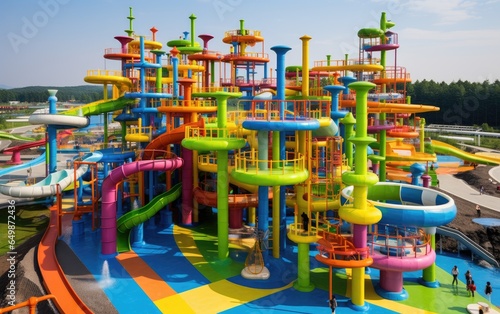 Wallpaper Mural Huge outdoor kid playground. Generative AI Torontodigital.ca