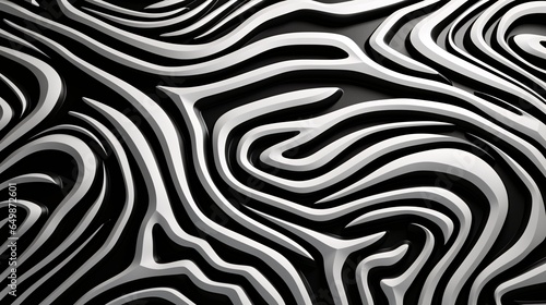Futuristic Flair  Organic Zebra Artistry Against a Black Backdrop