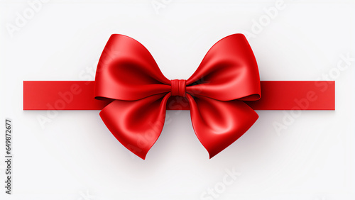 red bow isolated on white background