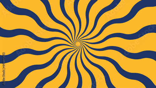 Yellow Sunburst Pattern Background. Rays. Radial. Summer Banner. Vector Illustration