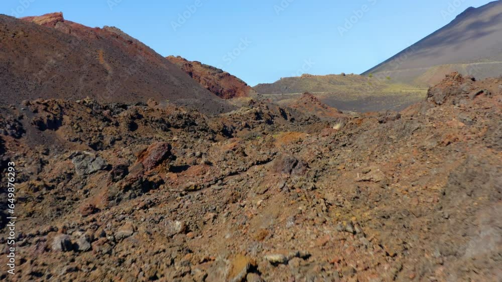 Aerial view of Teneguía volcano in the south of La Palma, Spain. Aerial view of Teneguía volcano in the south of La Palma, Spain.