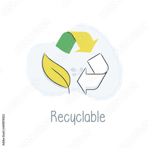 Promote recycling with this icon. Perfect for symbolizing recyclable materials, sustainability, and waste reduction.