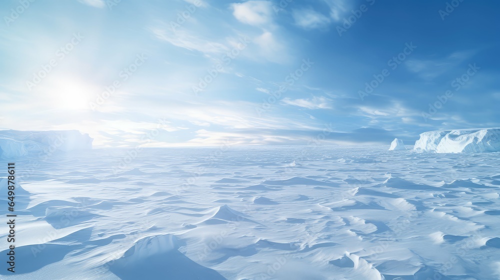 Fototapeta premium landscape arctic desert frigid illustration cold climate, tundra nature, cold novaya landscape arctic desert frigid