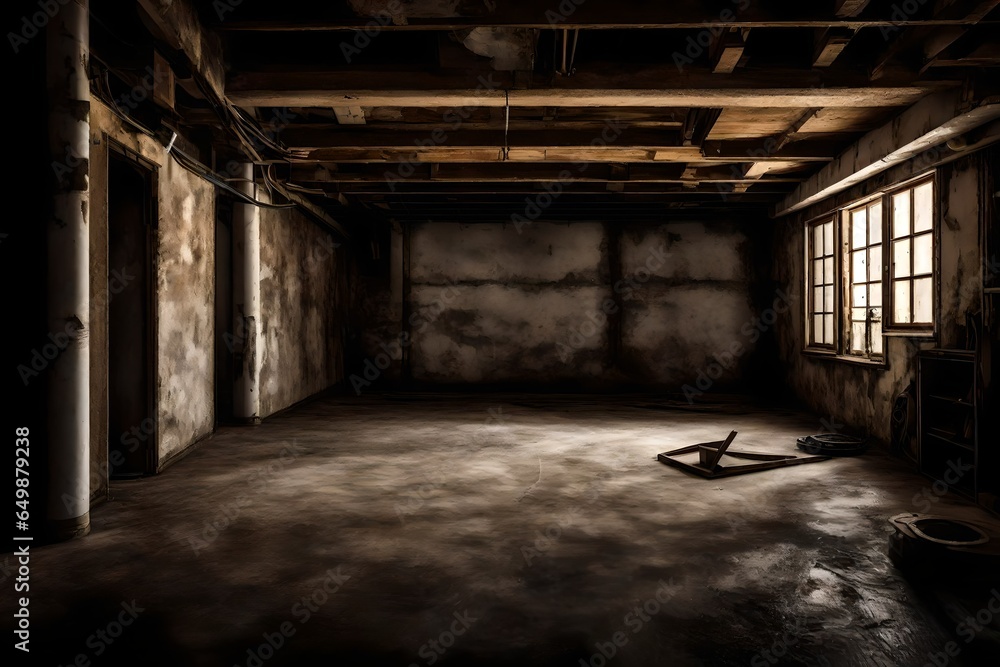 old abandoned room generated by AI technology old abandoned room generated by AI technology