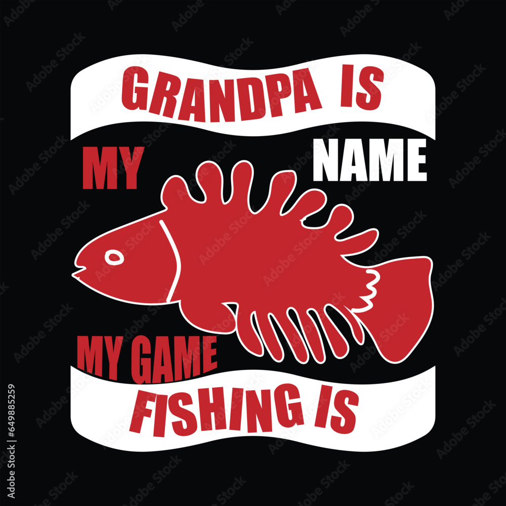 Fototapeta premium Fishing T-shirt design