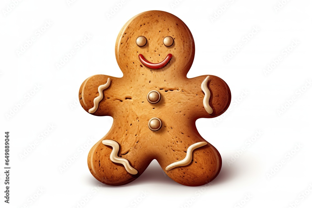 Illustration of Gingerbread person on white background Illustration of Gingerbread person on white background
