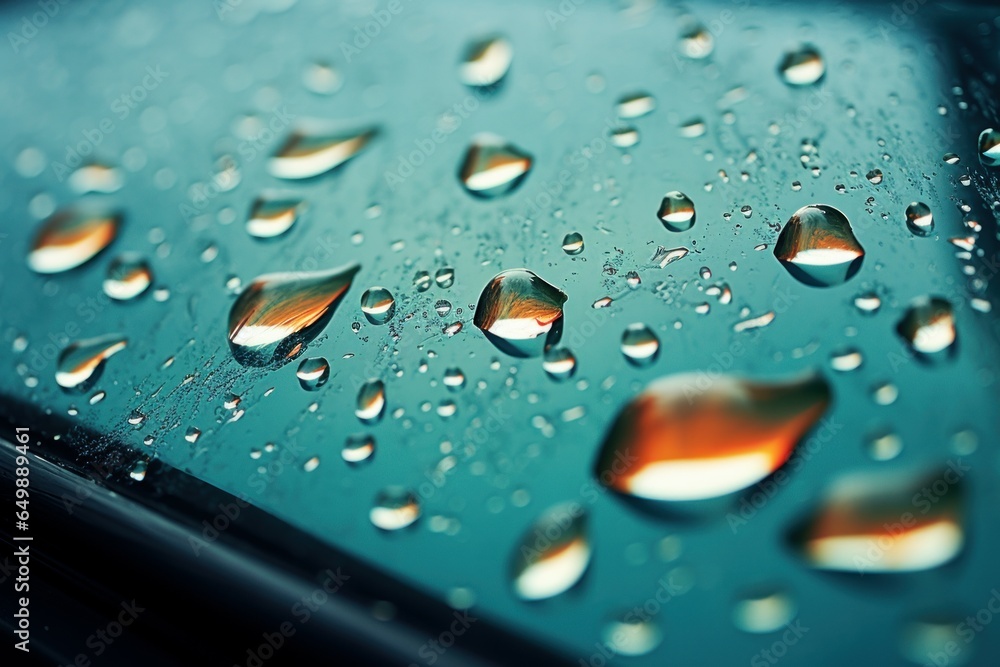 Cool Water rain droplets car window. Wet texture. Generate Ai Cool Water rain droplets car window. Wet texture. Generate Ai