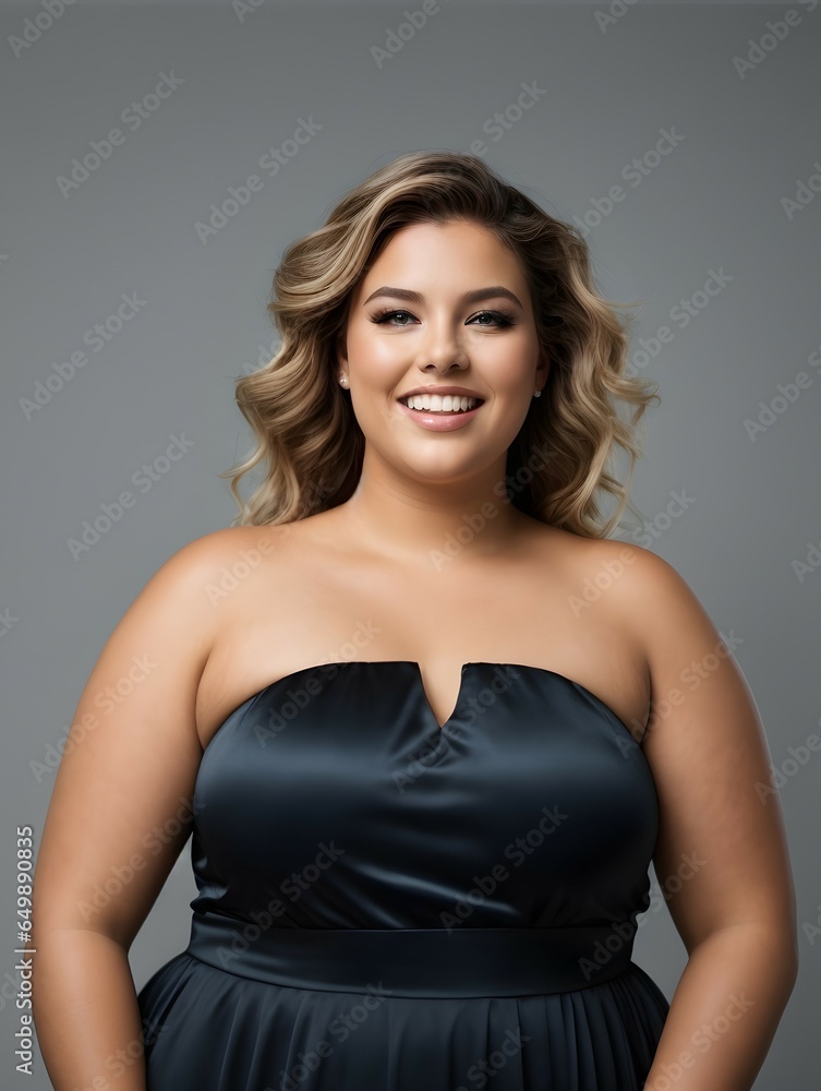 Portrait of a beautiful plus size beauty model, fashion banner with copy space text, Portrait of a beautiful plus size beauty model, fashion banner with copy space text,