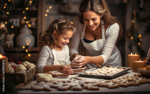 Mother and daughter are pre...