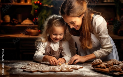 Mother and daughter are pre...