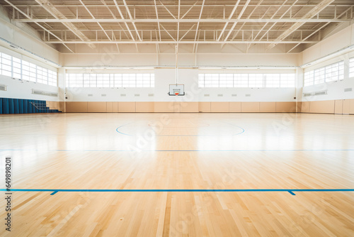 Empty sports hall. Healthy active lifestyle and sports concept.Generative AI