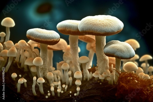 Illustration of a drug-resistant fungus called Candida auris. Generative AI © Roan