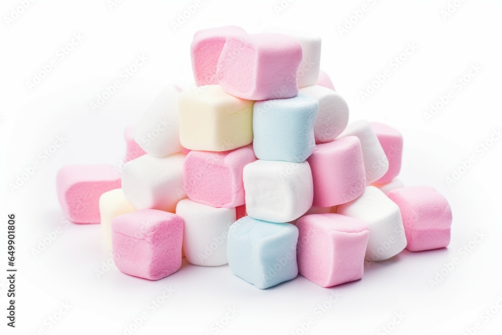 Festive Colorful marshmallow. Food pastel soft. Generate Ai Festive Colorful marshmallow. Food pastel soft. Generate Ai