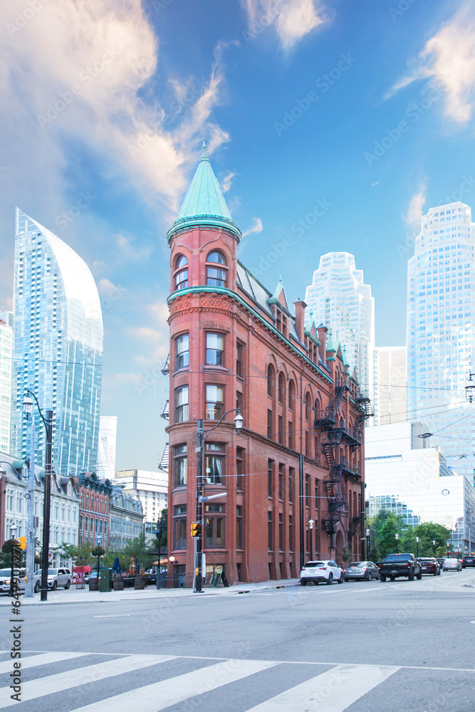Obraz premium Beautiful view of Gooderham Building in Downtown Toronto, Canada