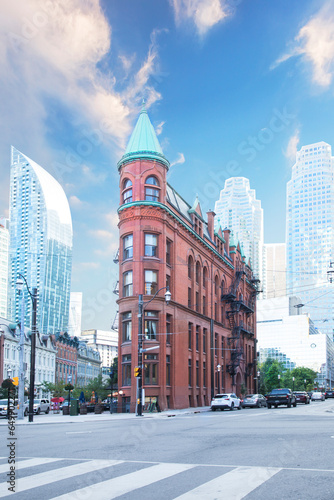 Beautiful view of Gooderham Building in Downtown Toronto, Canada