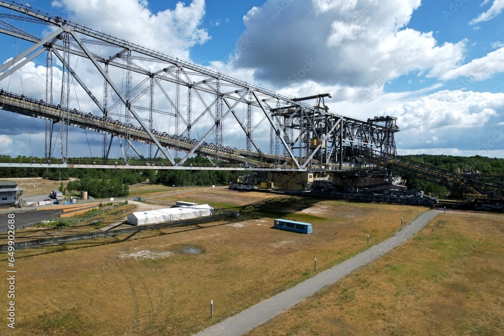 Fototapeta premium lichterfeld-Schacksdorf, Besucherbergwerk, Förderbrücke F60 2023