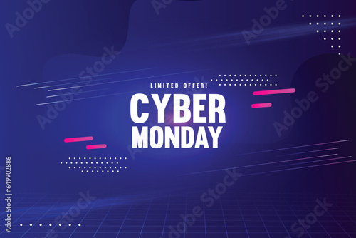 Free vector flat deisgn cyber monday concept