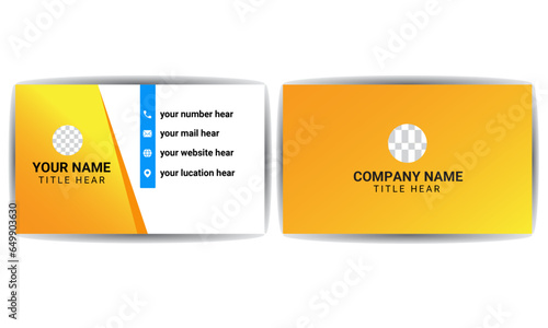 Business crad for personal information orcompany information etc . Brochure with two-color variation