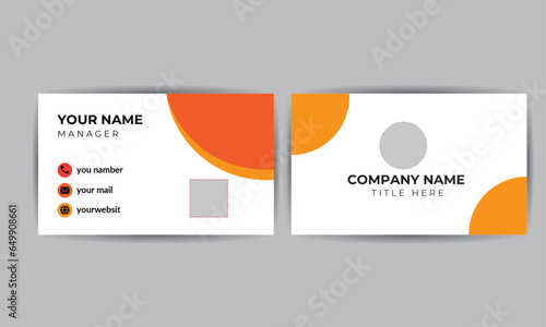Business crad for personal information orcompany information etc . Brochure with two-color variation