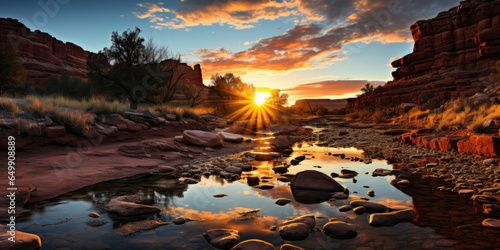 Breathtaking canyons at sun...