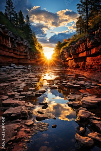 Breathtaking canyons at sun...