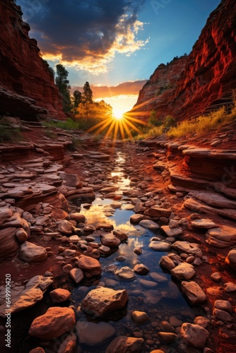 Breathtaking canyons at sun...