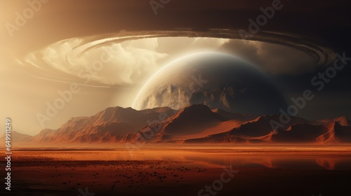 astronomy Mars Olympus Mons illustration cosmos surface, red science, volcano background astronomy Mars Olympus Mons photo