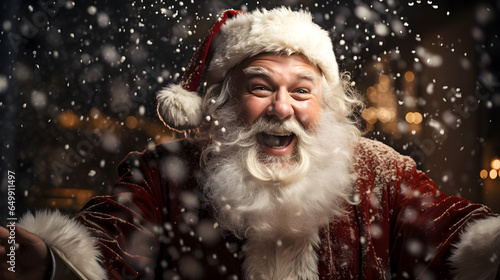 Christmas Santa in his outfit greetings and celebrations © Vectors.in