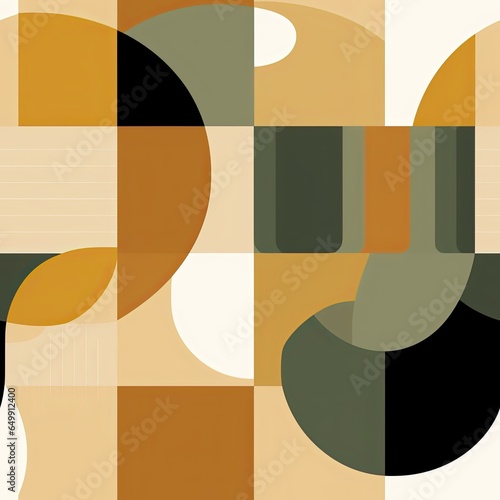 Colorblocking Seamless Pattern, Color Blocking Pattern, Fall Earth Tone Pattern, AI Generated