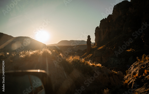 sunset in the mountains