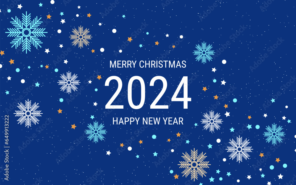 Merry Christmas and Happy New Year party invitation banner, card, horizontal flyer, coupon vector template Merry Christmas and Happy New Year party invitation banner, card, horizontal flyer, coupon vector template