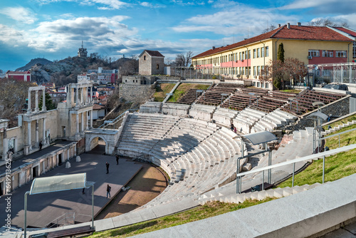 Ancient amphitheater in Plovdiv, Bulgaria.