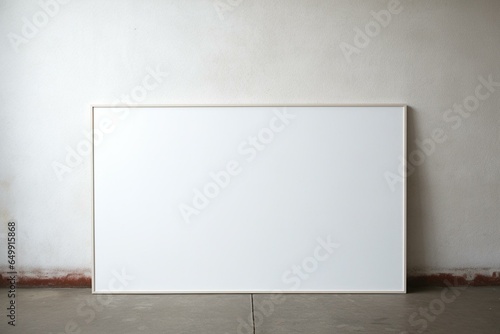 Empty canvas in white frame. Generative AI