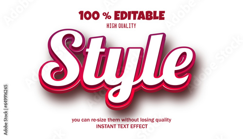 vector editable style text effect