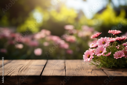 flowers on wooden table © Nature creative