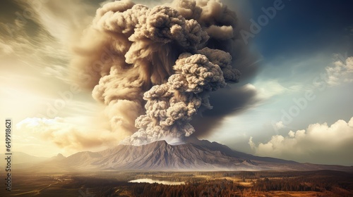 iceland volcanic ash cloud illustration plume explosion, landscape nature, eyjafjallajokull glacier iceland volcanic ash cloud 54 © sevector