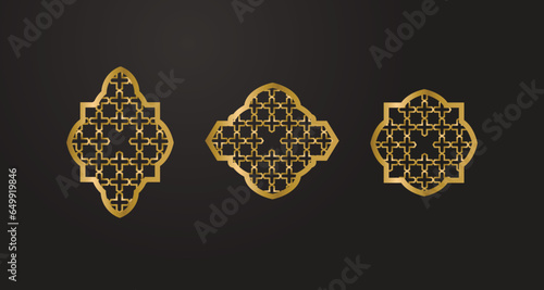 Arabian window with traditional ornament laser cut design