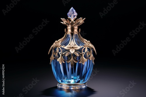 Perfume bottle. Glass spray beauty. Generate Ai