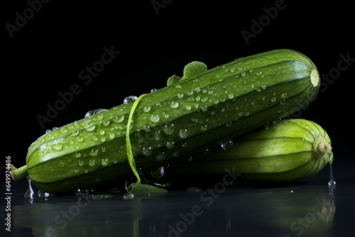 Sliced cucumber. Cooking salad Generate Ai