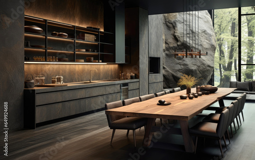 Open kitchen and dining roo...