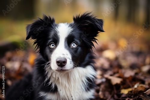 Intelligent Cute border collie. Canine pet. Generate Ai © juliars