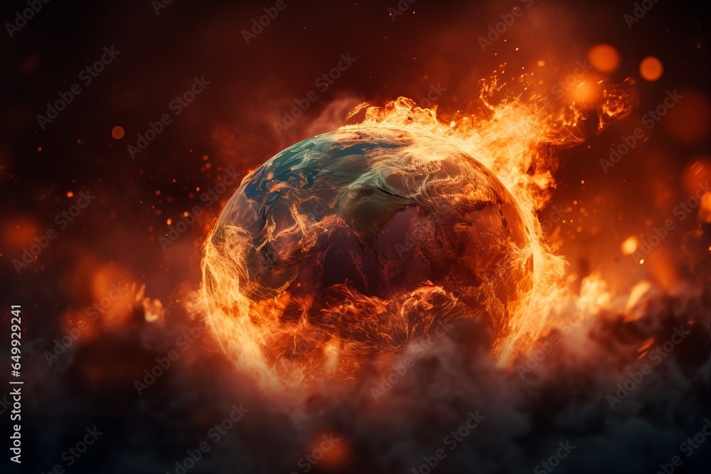 planet earth burning in flames caused by global warming planet earth burning in flames caused by global warming