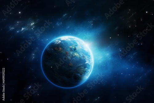 inspiring planet earth floating in space