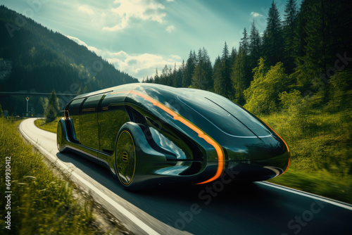 An eco-friendly transportation system powered by hydrogen fuel cells. Generative Ai. © Sebastian