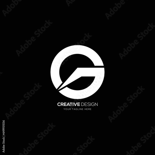 Creative letter C G circle shape logo
