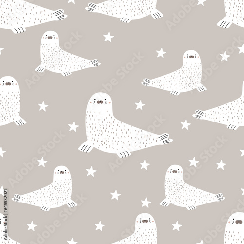 Seal seamless pattern