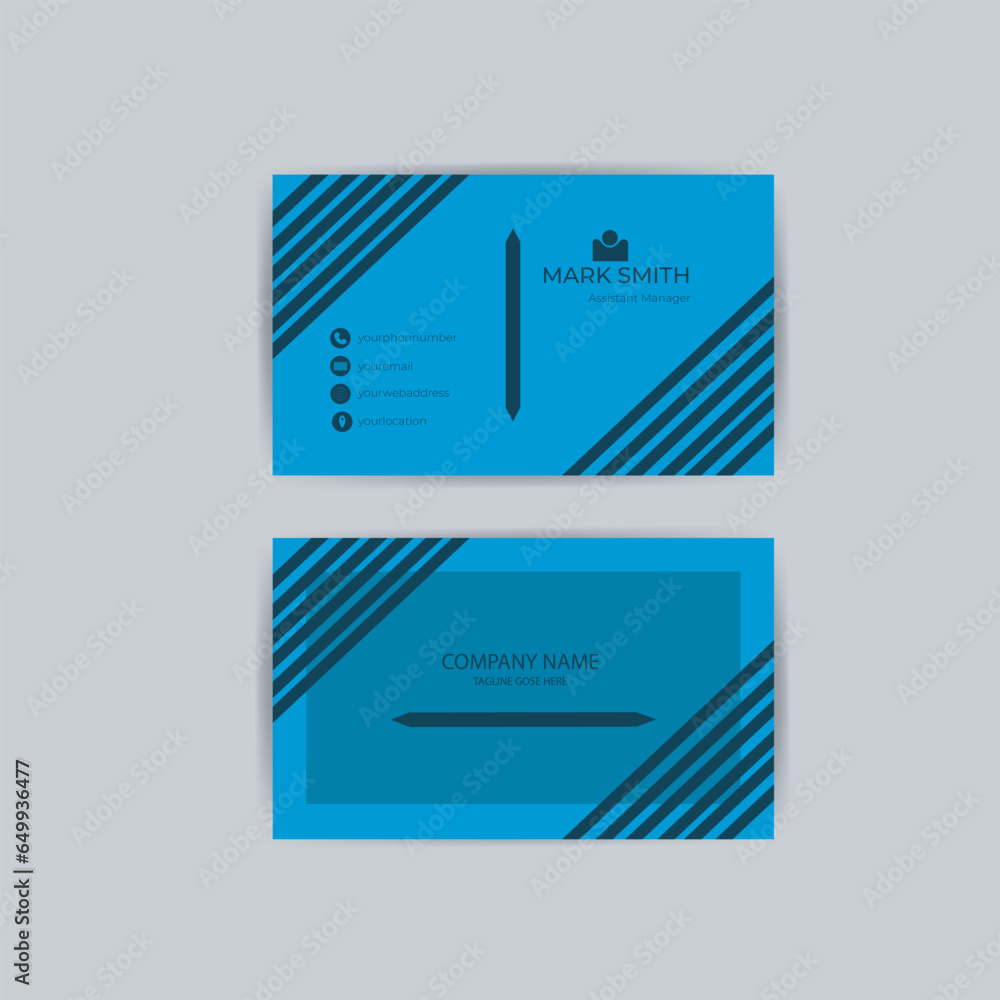 Corporate Business Card Design With DoubleSides For Advertising